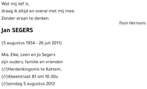 Jan SEGERS