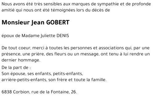 Jean GOBERT