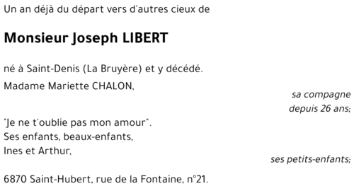 Joseph LIBERT