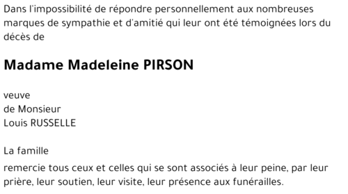 Madeleine PIRSON
