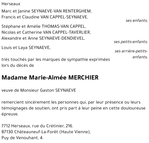 Marie-Aimée MERCHIER