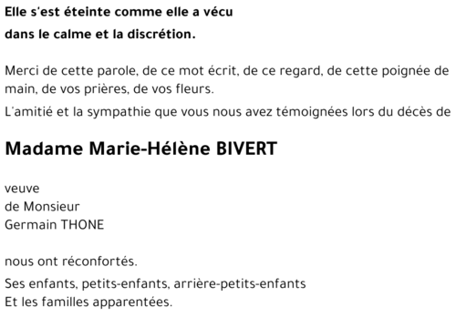 Marie-Hélène BIVERT