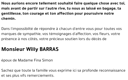 Willy BARRAS