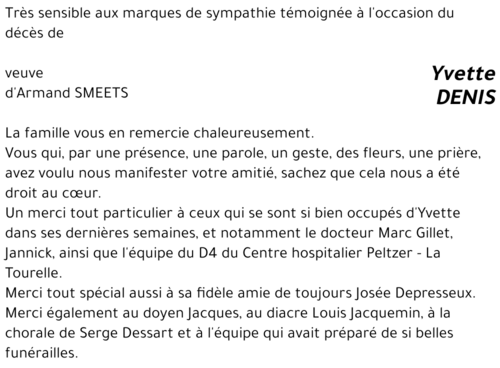 Yvette DENIS
