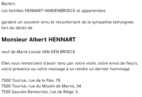 Albert HENNART