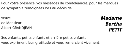 Bertha PETIT