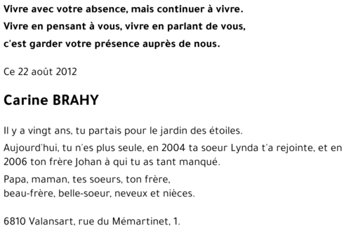 Carine BRAHY