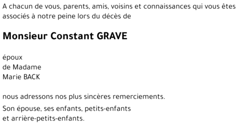 Constant GRAVE