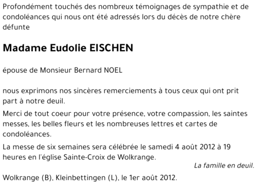 Eudolie EISCHEN