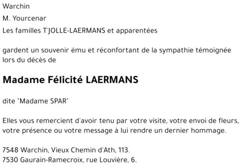 Félicité LAERMANS