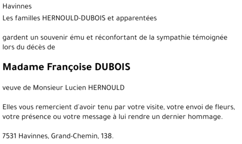 Françoise DUBOIS