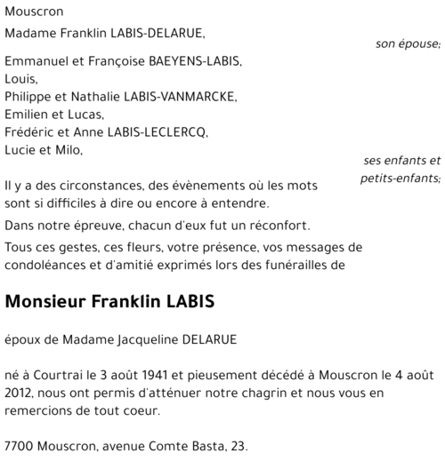 Franklin Labis