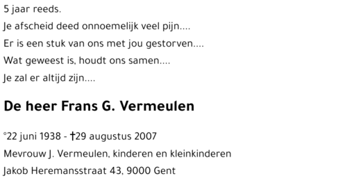 Frans G. VERMEULEN