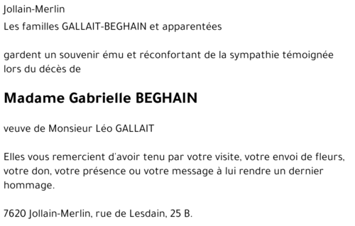 Gabrielle BEGHAIN