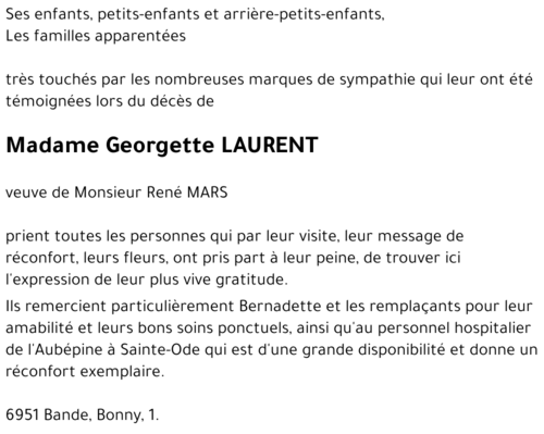 Georgette LAURENT