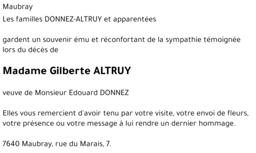 Gilberte ALTRUY