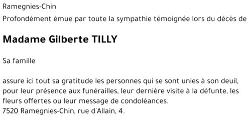 Gilberte TILLY