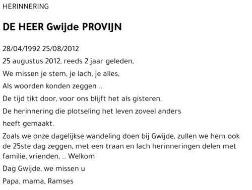 Gwijde PROVIJN