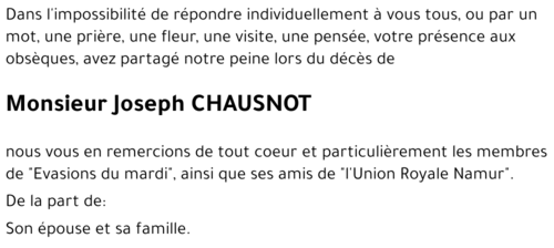 Joseph CHAUSNOT
