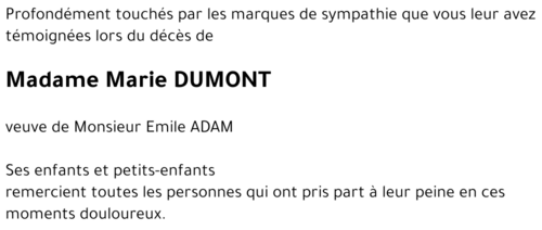 Marie DUMONT