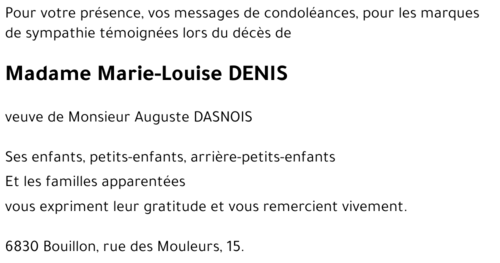 Marie-Louise DENIS