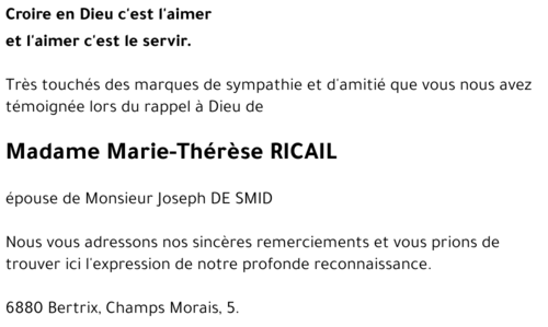 Marie-Thérèse RICAIL