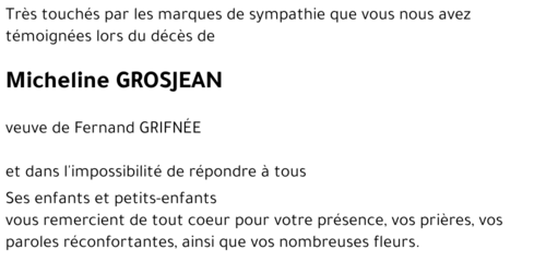 Micheline GROSJEAN