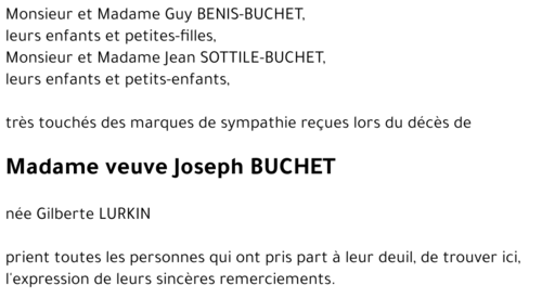 veuve Joseph BUCHET