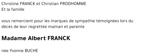 Yvonne BUCHE