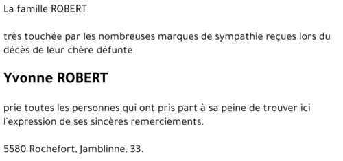 Yvonne ROBERT