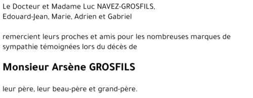 Arsène GROSFILS