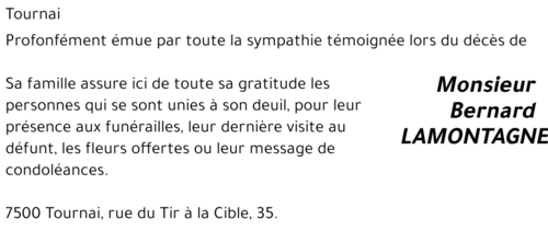 Bernard LAMONTAGNE