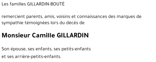 Camille GILLARDIN