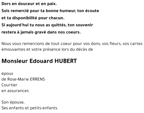 Edouard HUBERT
