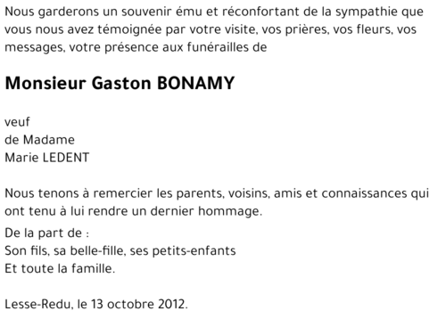 Gaston BONAMY