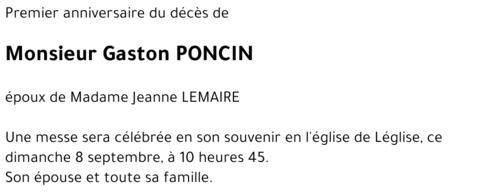 Gaston PONCIN