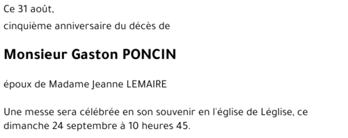 Gaston PONCIN