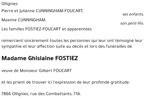 Ghislaine FOSTIEZ
