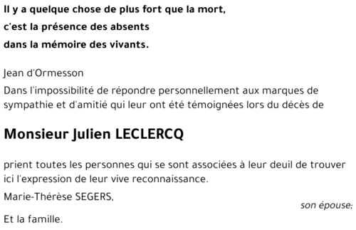 Julien LECLERCQ