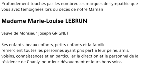 Marie-Louise LEBRUN