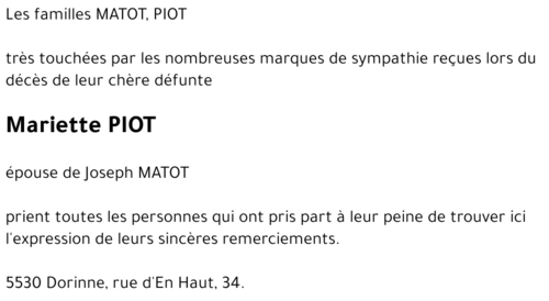 Mariette PIOT