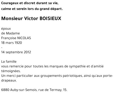 Victor BOISIEUX