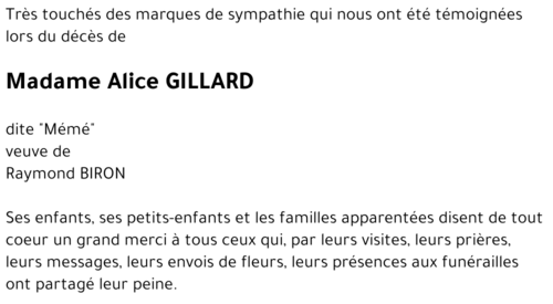 Alice GILLARD