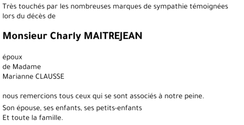 Charly MAITREJEAN