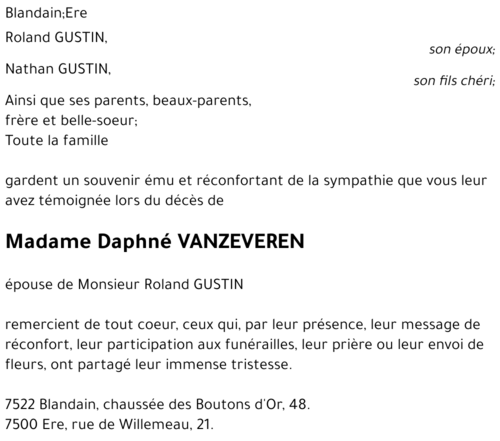 Daphné VANZEVEREN