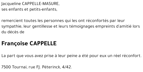 Françoise CAPPELLE