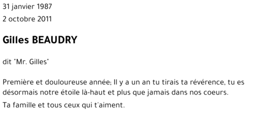 Gilles BEAUDRY