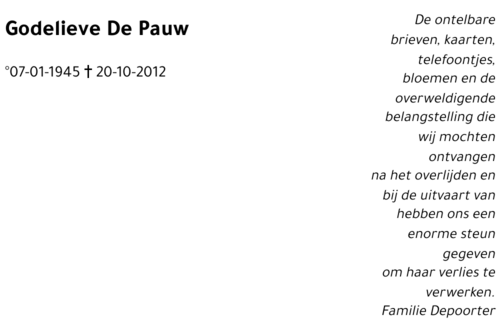 Godelieve DE PAUW