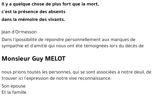 Guy MELOT