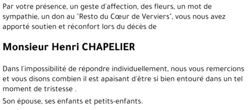 Henri CHAPELIER